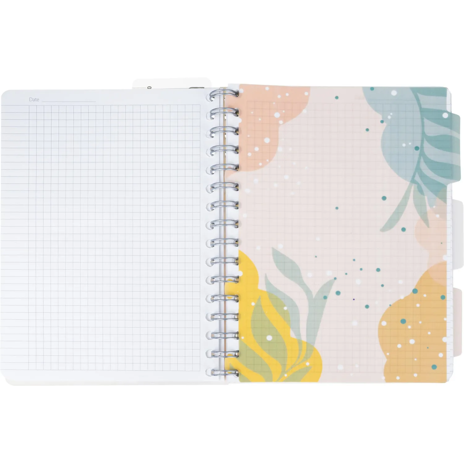 Бизнес-тетрадь 120л,клетка,А5 Flora 2,пласт.обл,серебр.спир,3раздел,линейка - фото 7