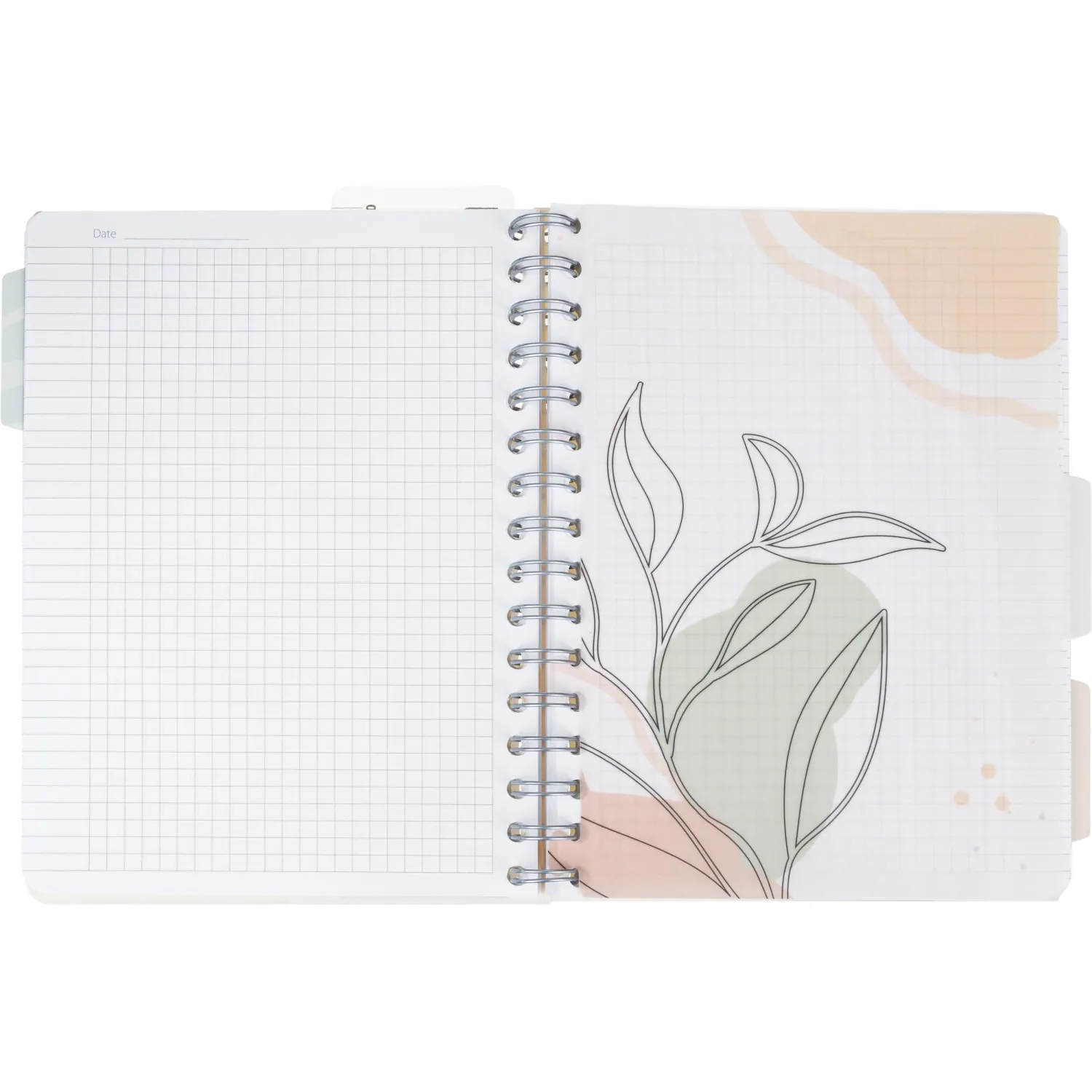 Бизнес-тетрадь 120л,клетка,А5 Flora 2,пласт.обл,серебр.спир,3раздел,линейка - фото 8