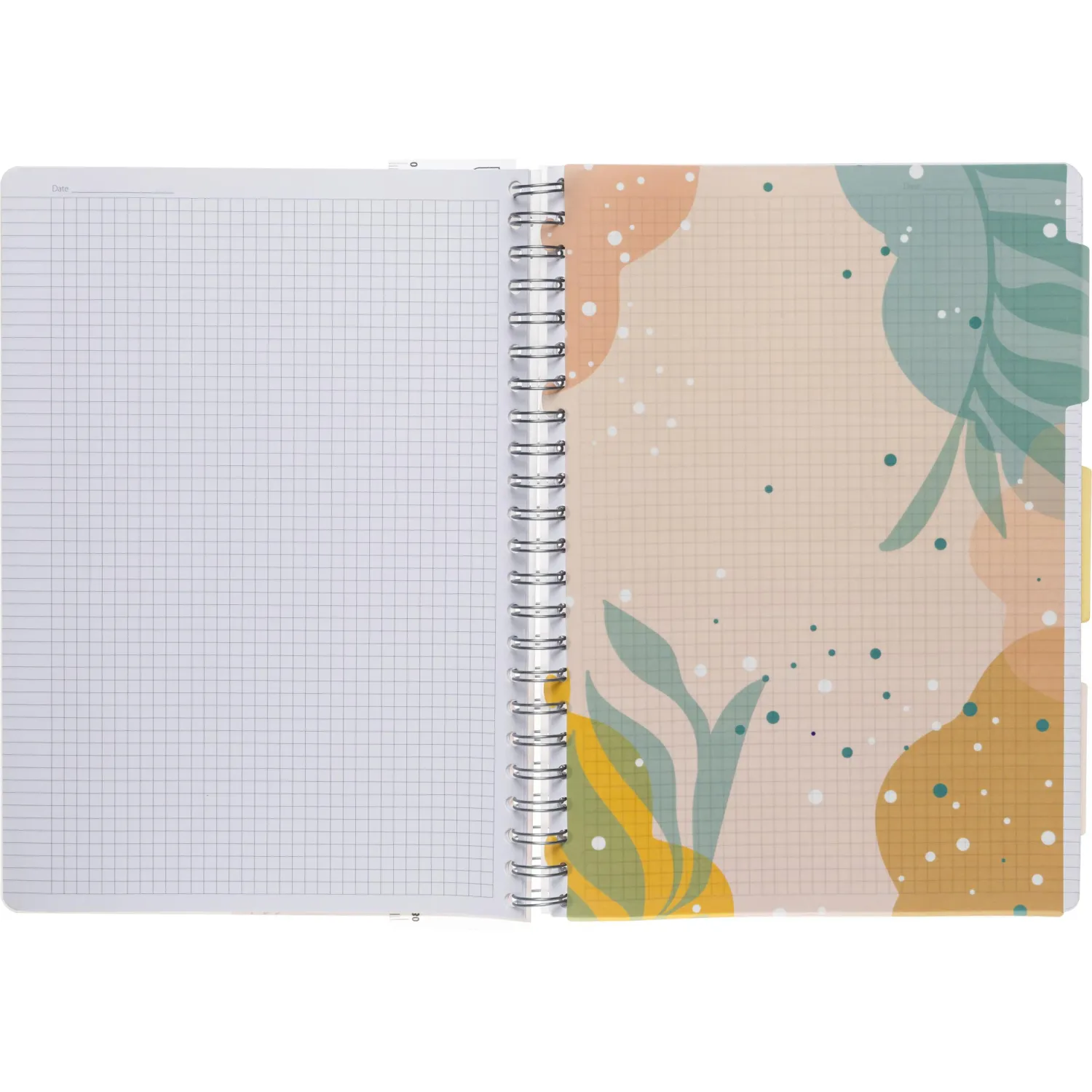 Бизнес-тетрадь 120л,клетка,А4 Flora 1,пласт.обл,серебр.спир,3раздел,линейка - фото 7