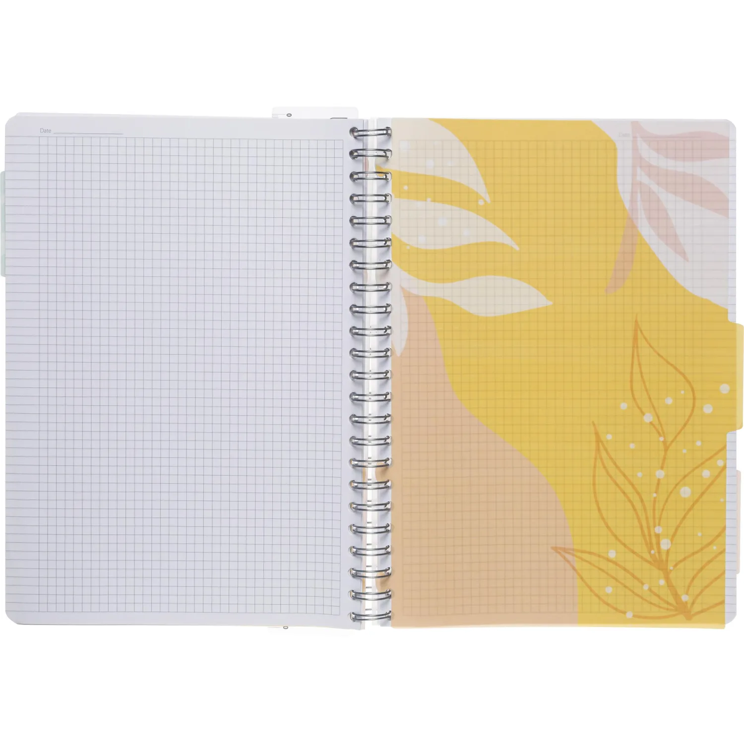 Бизнес-тетрадь 120л,клетка,А4 Flora 1,пласт.обл,серебр.спир,3раздел,линейка - фото 8