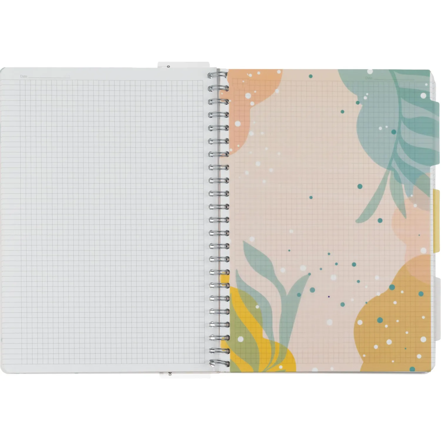 Бизнес-тетрадь 120л,клетка,А4 Flora 2,пласт.обл,серебр.спир,3раздел,линейка - фото 7