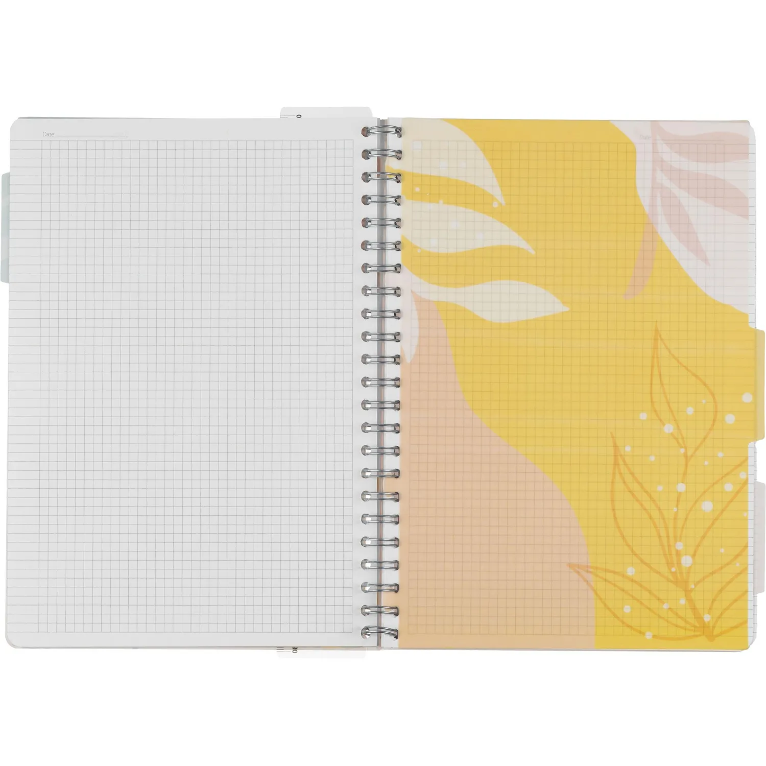 Бизнес-тетрадь 120л,клетка,А4 Flora 2,пласт.обл,серебр.спир,3раздел,линейка - фото 8