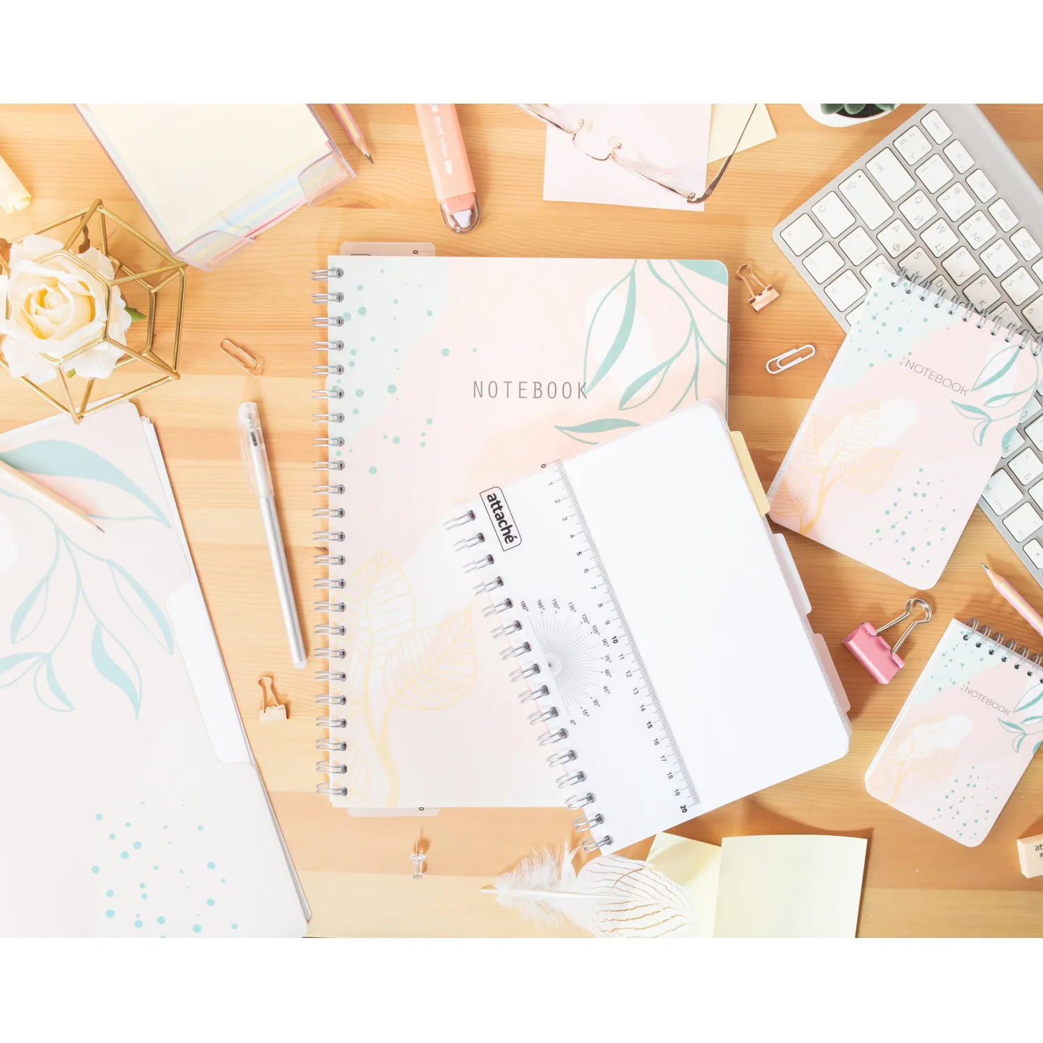 Бизнес-тетрадь 120л,клетка,А4 Flora 2,пласт.обл,серебр.спир,3раздел,линейка - фото 13