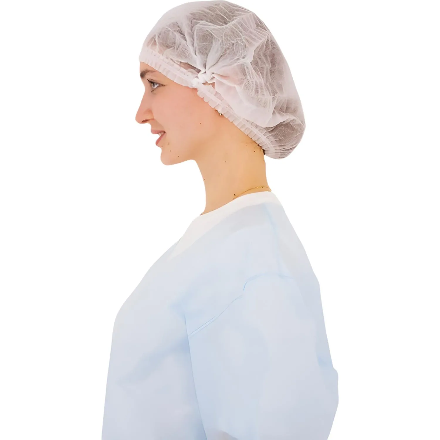 Шапочка Берет медиц, нестер, однораз белая, 25 шт/упак  Гекса - фото 3
