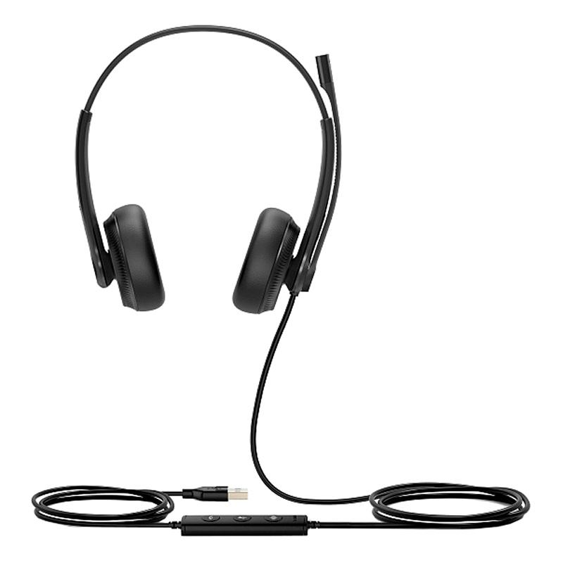 Гарнитура головная Yealink UH34 Dual UC Дуо, Проводная, HD звук, USB, шт - фото 1