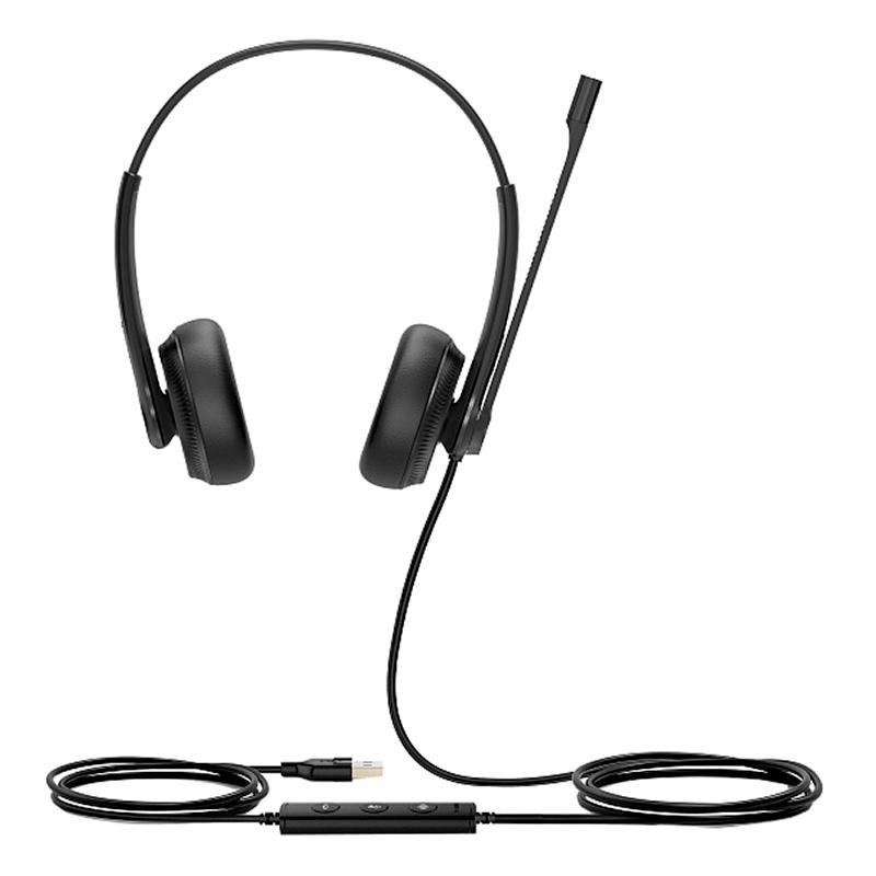 Гарнитура головная Yealink UH34 Dual UC Дуо, Проводная, HD звук, USB, шт - фото 2