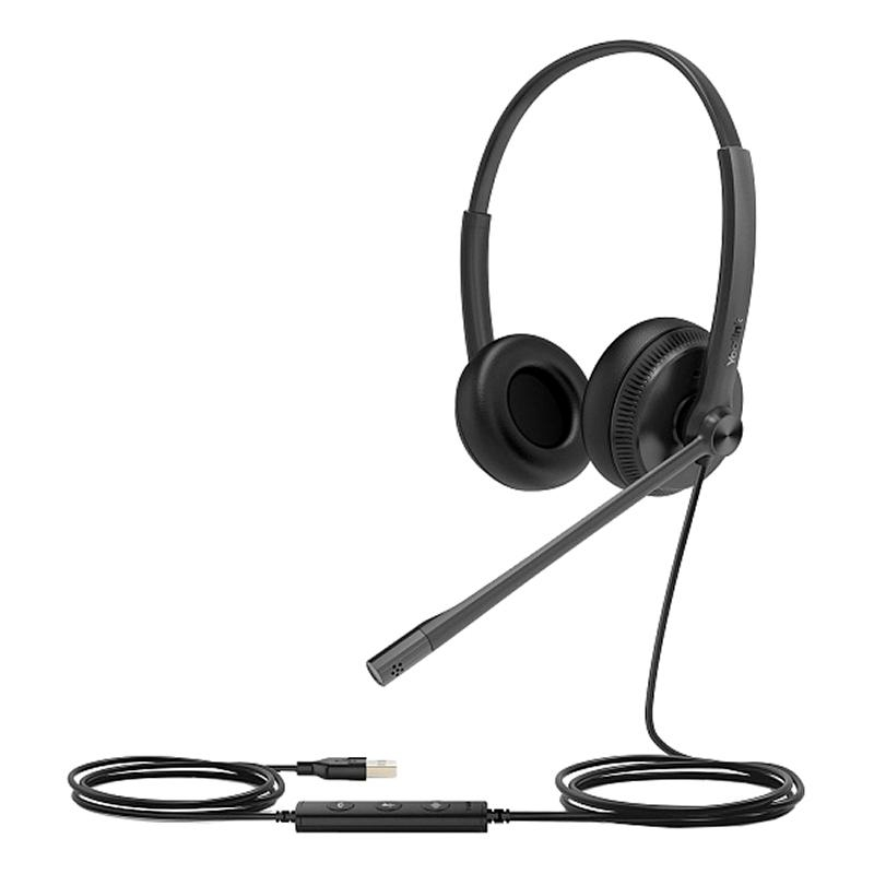 Гарнитура головная Yealink UH34 Dual UC Дуо, Проводная, HD звук, USB, шт - фото 4