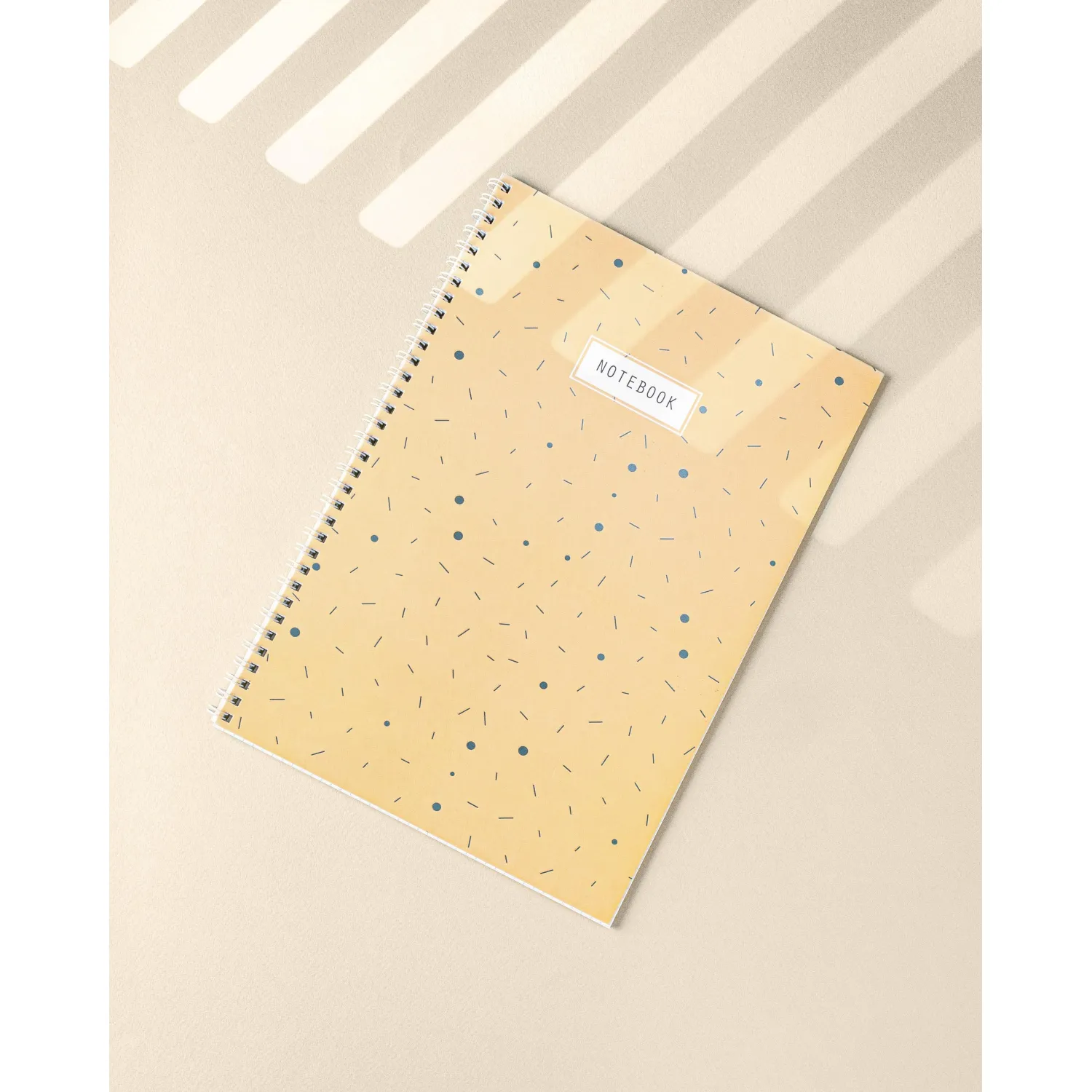 Бизнес-тетрадь Flakes yellow обложка УФ лак, спираль, А4, 48л, клетка - фото 9