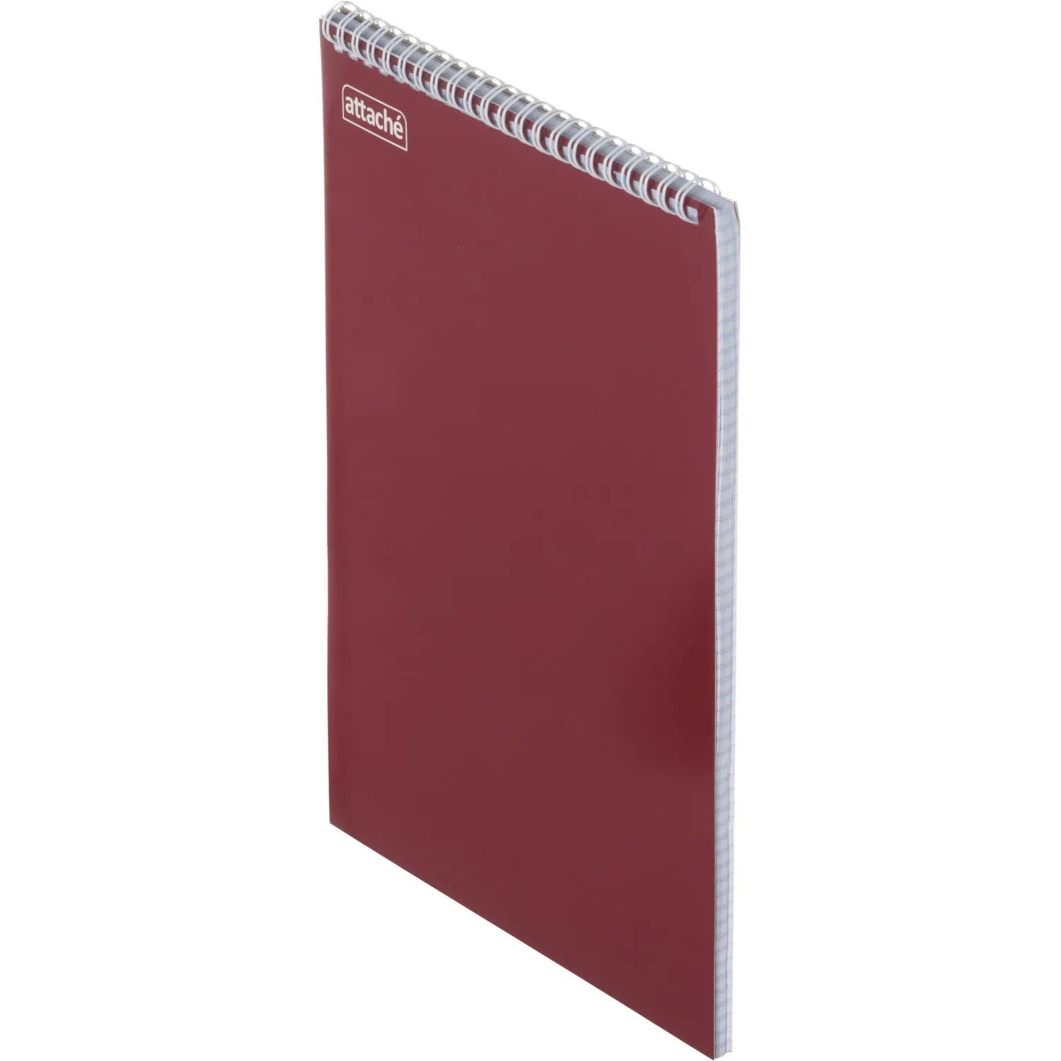 Блокнот на спирали А4 60л. ATTACHE, бордо, блок 60г, обложка 215г - фото 2