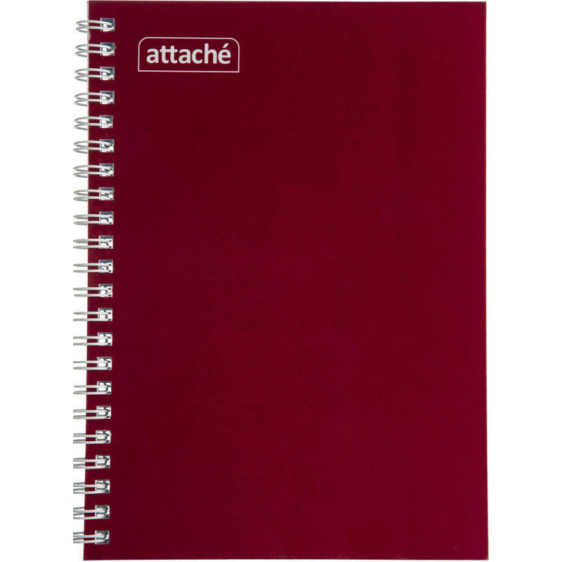Бизнес-тетрадь А5 80л  ATTACHE, спираль,бордо, блок 60г, обложка 215г - фото 1