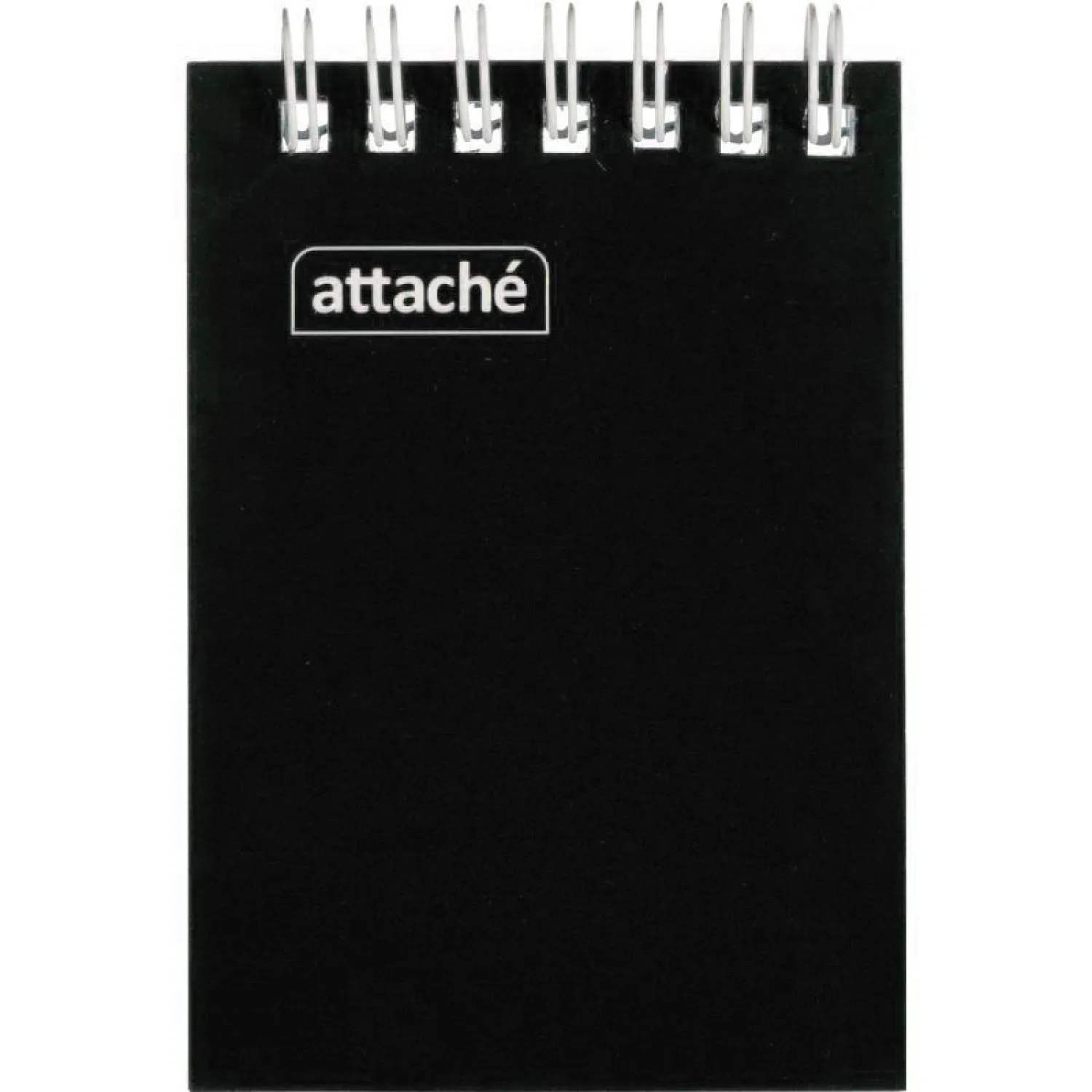 Блокнот на спирали А7 60л. ATTACHE, черный, блок 60г, обложка 215г - фото 1
