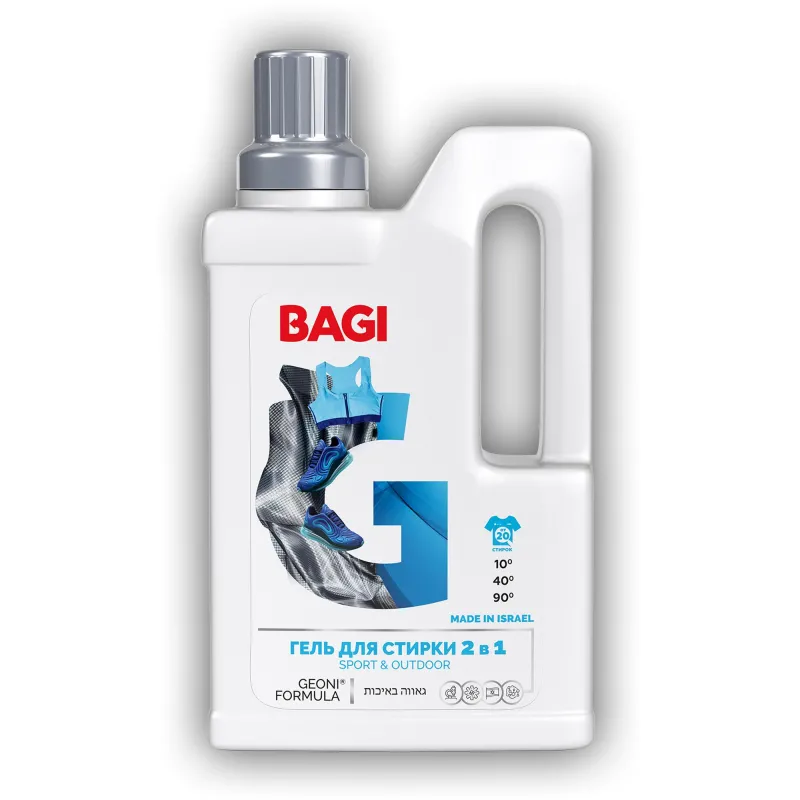 Гель для стирки Bagi концентрированный 2в1 Sport&Outdoor 950мл - фото 1