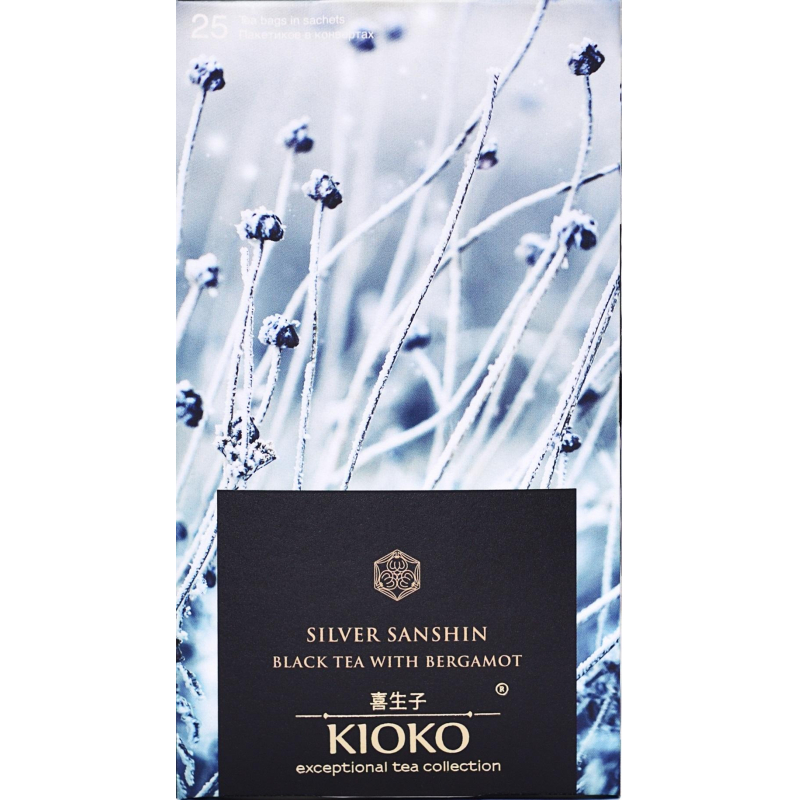 Чай KIOKO SILVER SANSHIN черный с ароматом бергамота, 25шт/уп - фото 1