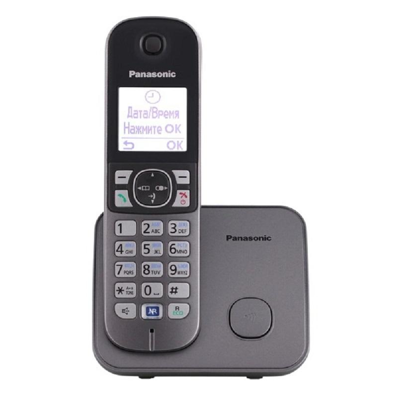 Радиотелефон Dect Panasonic KX-TG6811RUM серый металлик АОН - фото 2