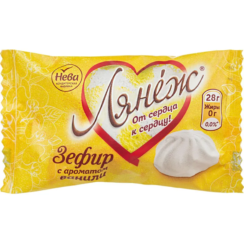 Зефир Нева Лянеж с ароматом ванили, 28гx120 шт/уп - фото 1