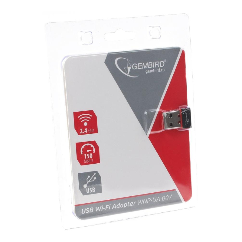 Сетевой адаптер микро WiFi Gembird 150 Мбит, USB, 802.11b/g/n - фото 4