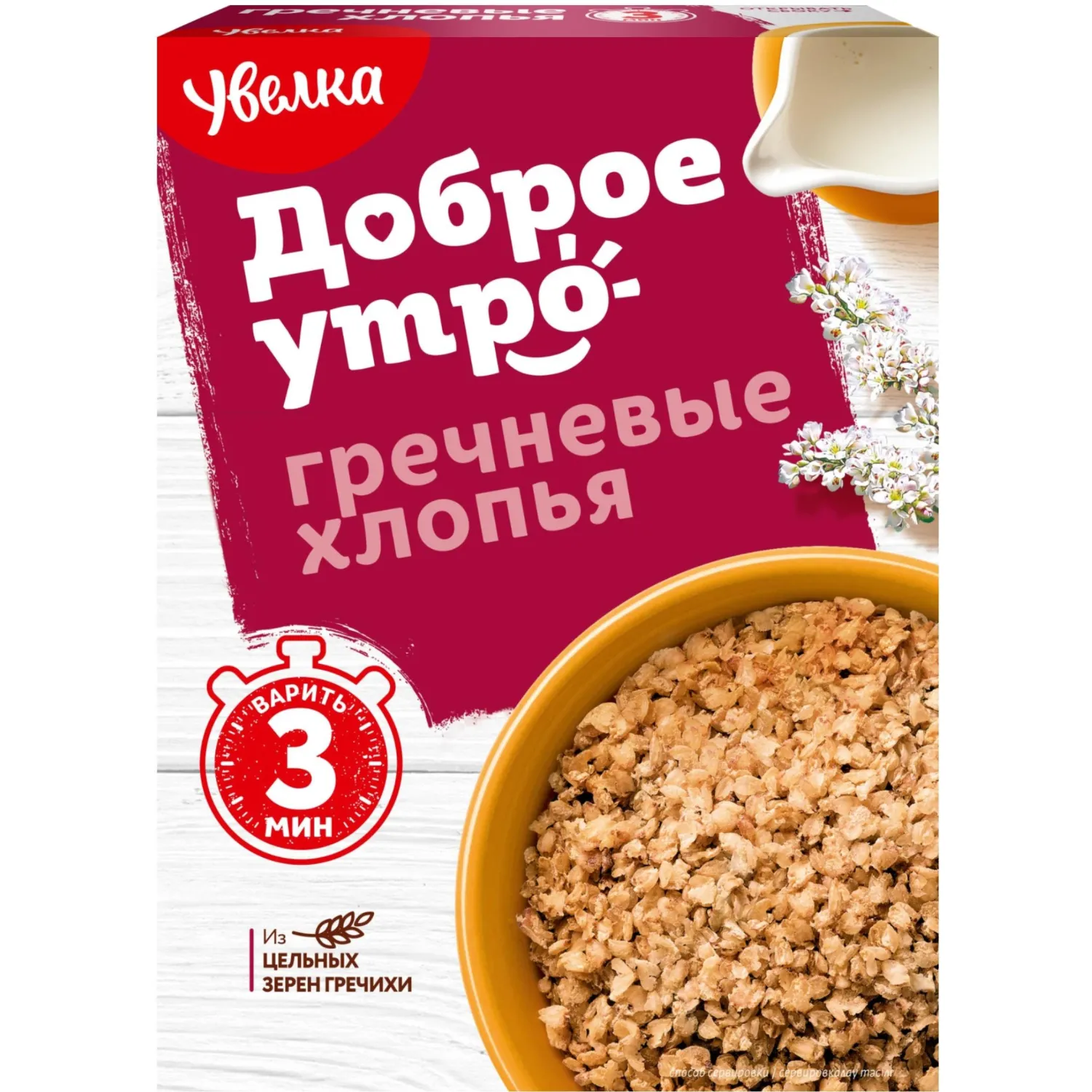 Хлопья Увелка гречневые, 400г - фото 2