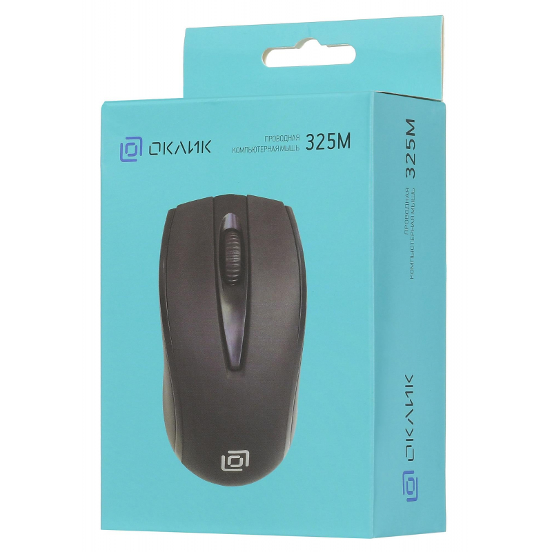 Мышь компьютерная Oklick 325M черный оптическая (1000dpi) USB (2but) - фото 6