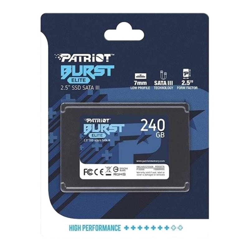 SSD накопитель Patriot BURST ELITE 2.5 240GB SATA(PBE240GS25SSDR) - фото 4