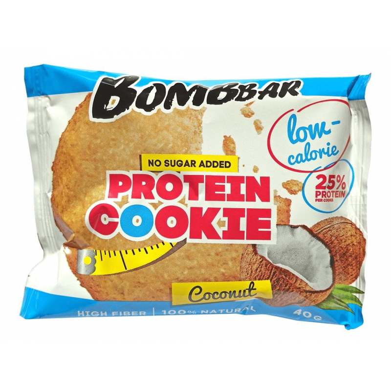Печенье Bombbar протеиновое низкокаллорийное кокос, 40г - фото 2