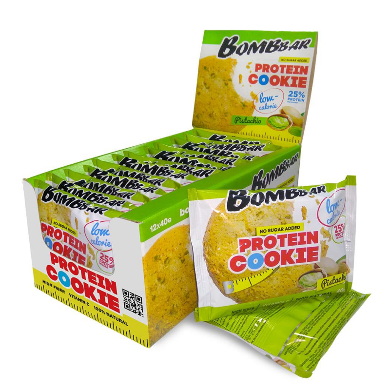 Печенье Bombbar протеиновое низкокаллорийное Фисташка, 40г - фото 1