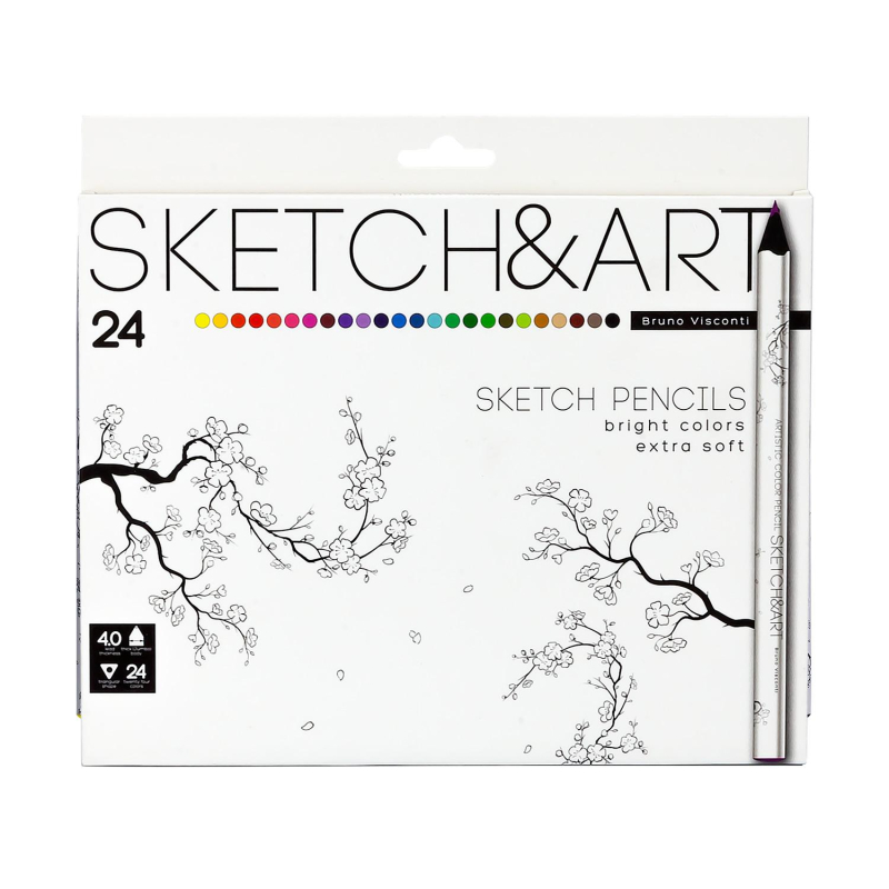 Карандаши цветные SKETCH&amp;ART 4 мм, 24  30-0115 - фото 1