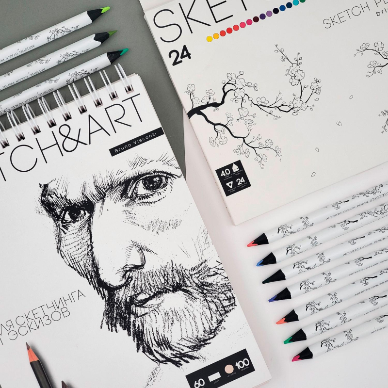 Карандаши цветные SKETCH&amp;ART 4 мм, 24  30-0115 - фото 6