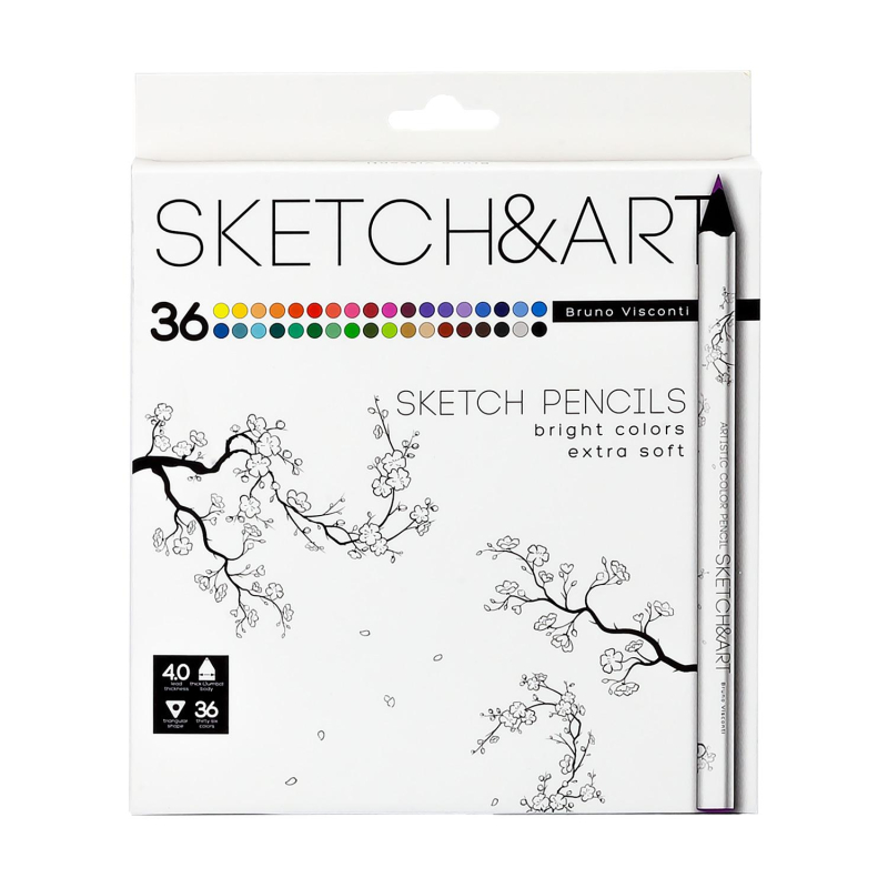 Карандаши цветные SKETCH&amp;ART 4 мм, 36  30-0116 - фото 1