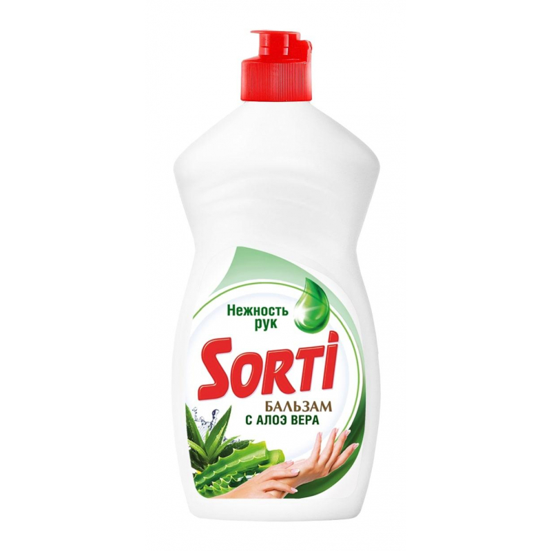 Средство для мытья посуды SORTI бальзам с алоэ вера 450г - фото 1