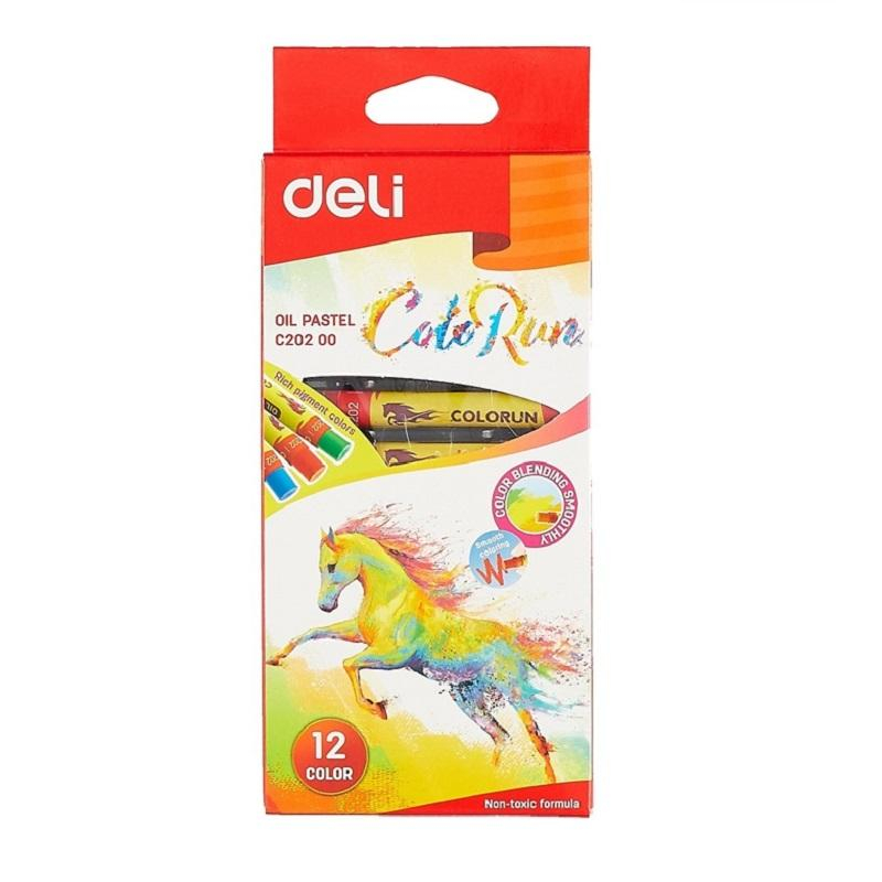 Пастель масляная Deli ColoRun 12цв, EC20200 - фото 1