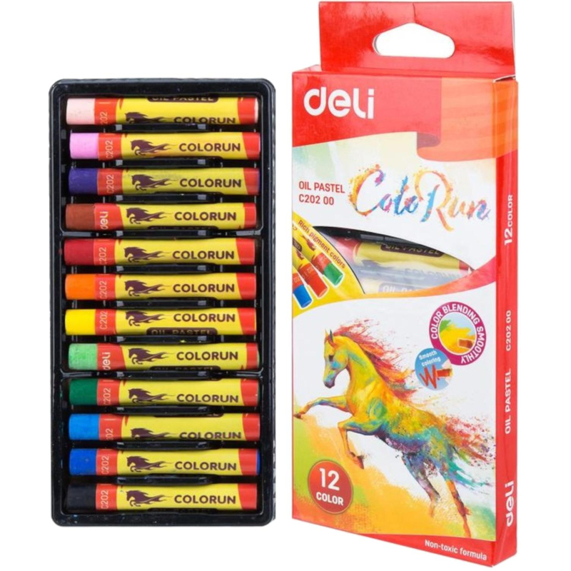Пастель масляная Deli ColoRun 12цв, EC20200 - фото 7