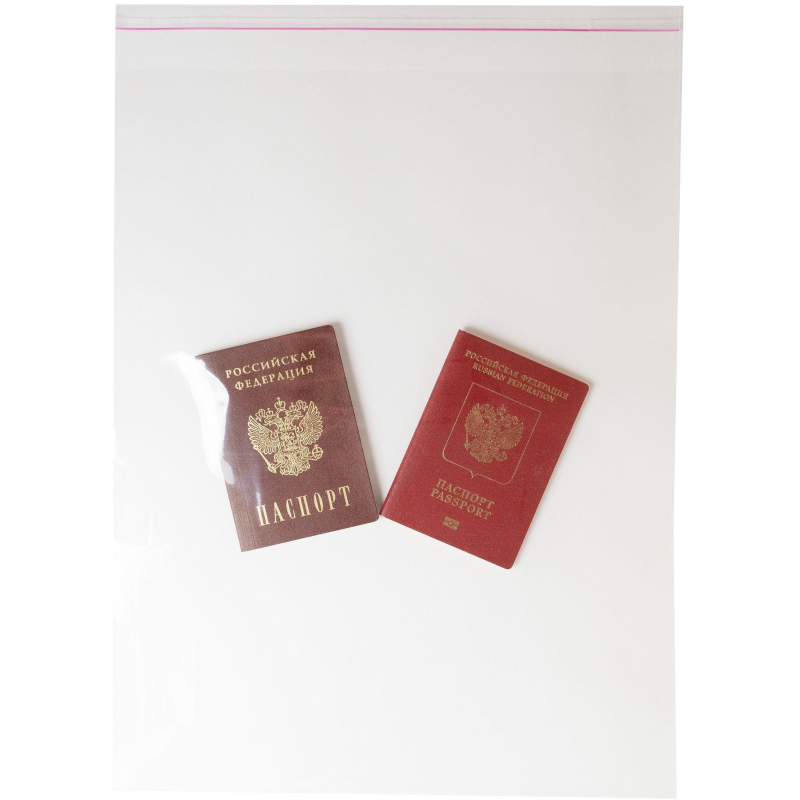 Пакет БОПП 350ммx450мм+40мм клапан со скотчем x35 мкм  , 100 шт/уп     - фото 5