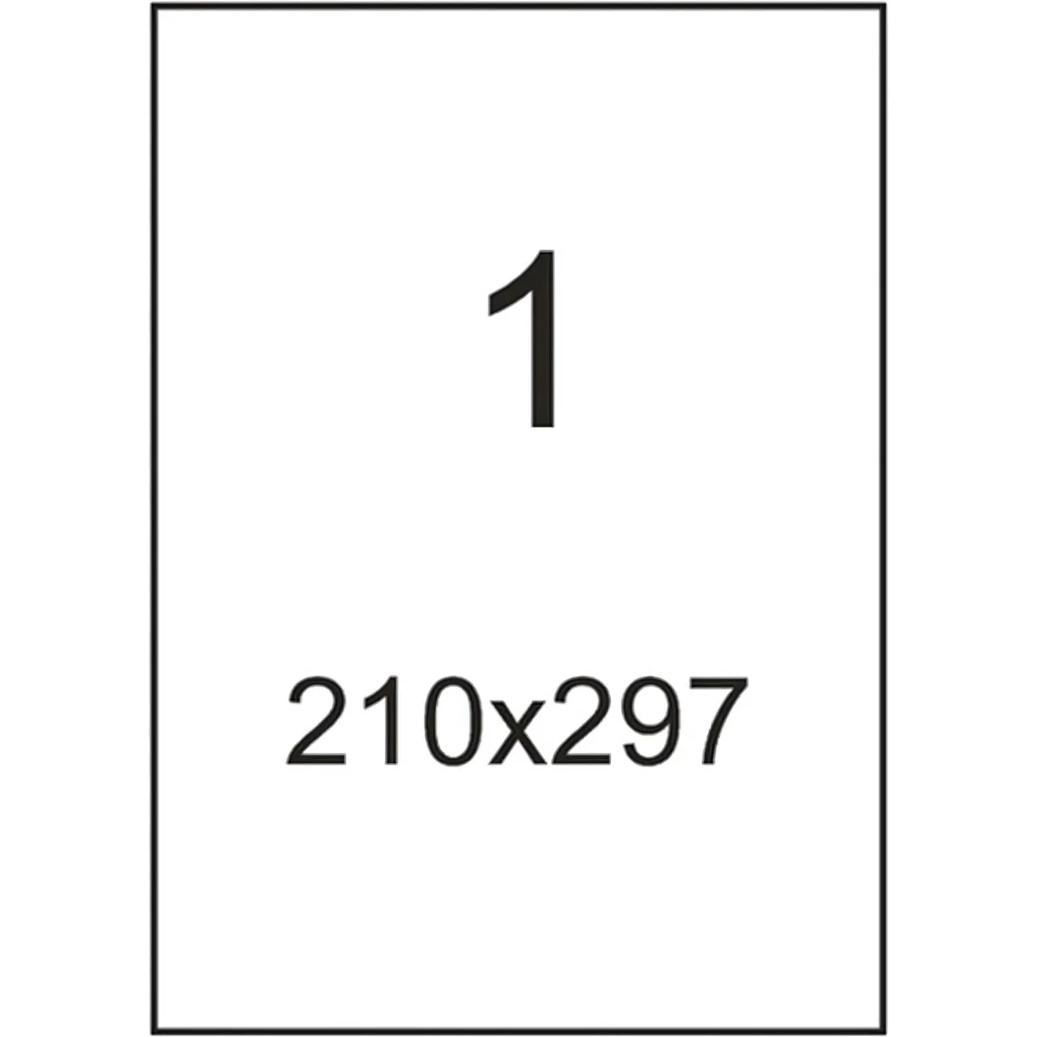 Этикетки самоклеящиеся 210х297мм 80г бел п/глян 100л/уп - фото 2