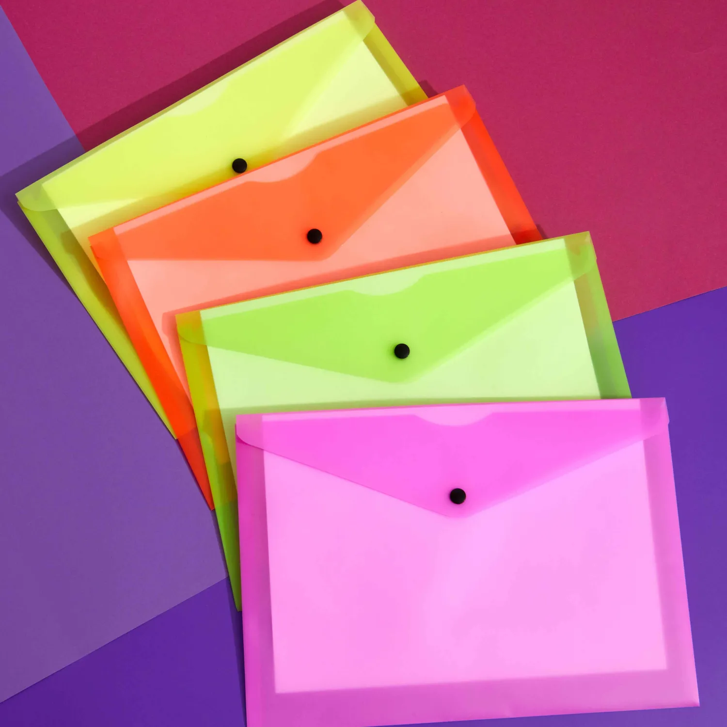 Папка-конверт на кнопке Attache Neon А4 180мкм 8шт/уп оранж,жлт,салат,роз Папка-конверт на кнопке Attache Neon А4 180мкм 8шт/уп оранж,жлт,салат,роз - фото 15