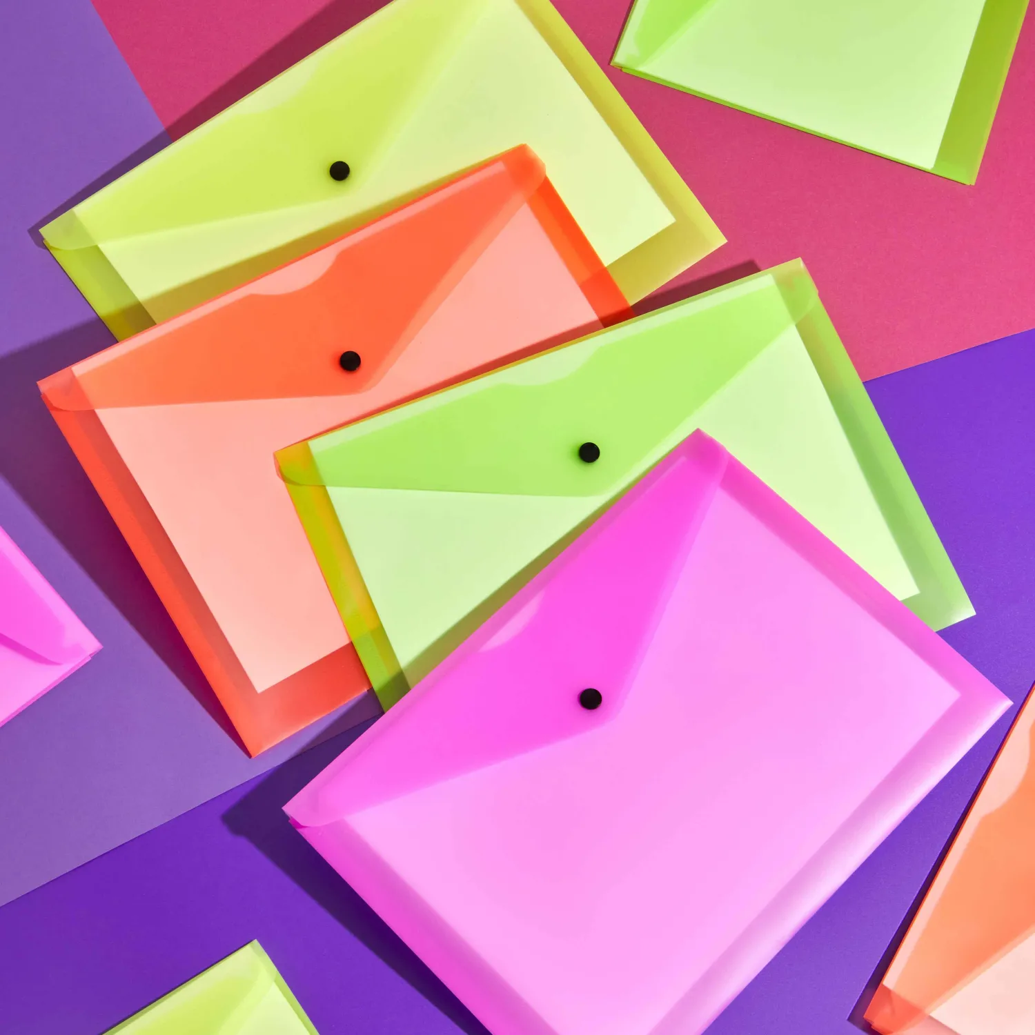 Папка-конверт на кнопке Attache Neon А4 180мкм 8шт/уп оранж,жлт,салат,роз Папка-конверт на кнопке Attache Neon А4 180мкм 8шт/уп оранж,жлт,салат,роз - фото 18