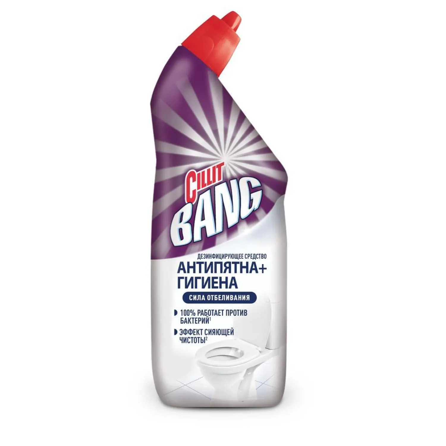 Средство для сантехники CILLIT BANG ААнтипятна+Гигиена Сила отбелив. 750мл - фото 1
