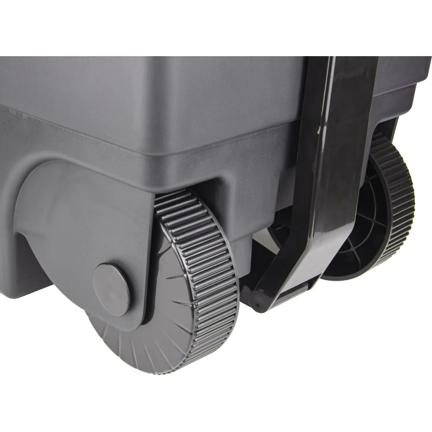 Контейнер-бак мусорный IDEA 85л с педалью на колесах серая крышка - фото 6