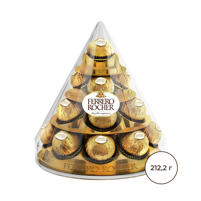 Конфеты Ferrero Rocher Конус (нг), 212,5г - фото 1