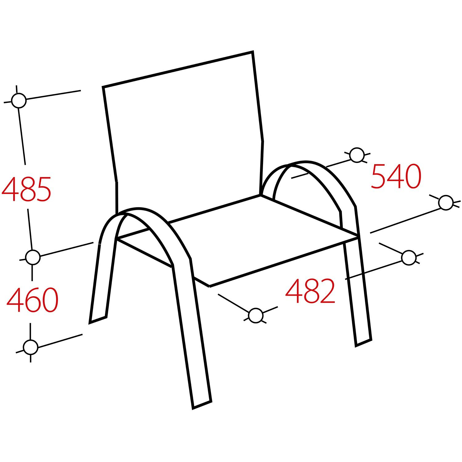 Стул UD_Селена (СМ-7/23) каркас черный, ткань черная Т-11 - фото 2