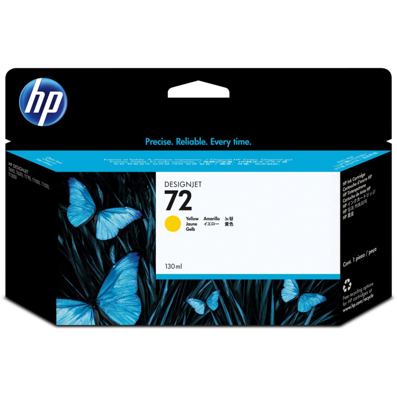 Картридж струйный HP 72 C9373A жел. для DgnJ T610/770/1100/1120 - фото 1