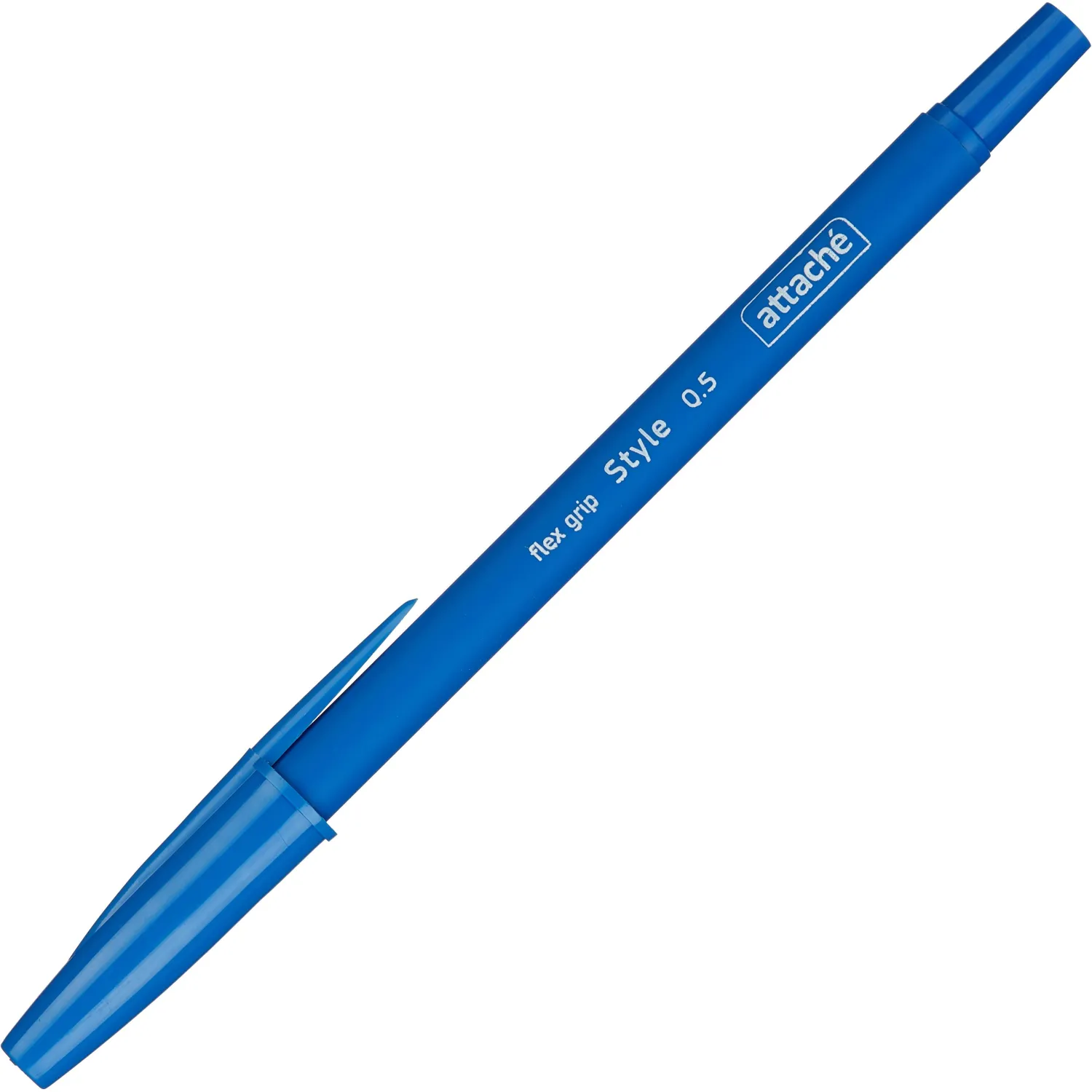 Ручка шариковая неавтомат. Attache Style 0,5мм прорезин.корп.синий ст - фото 2