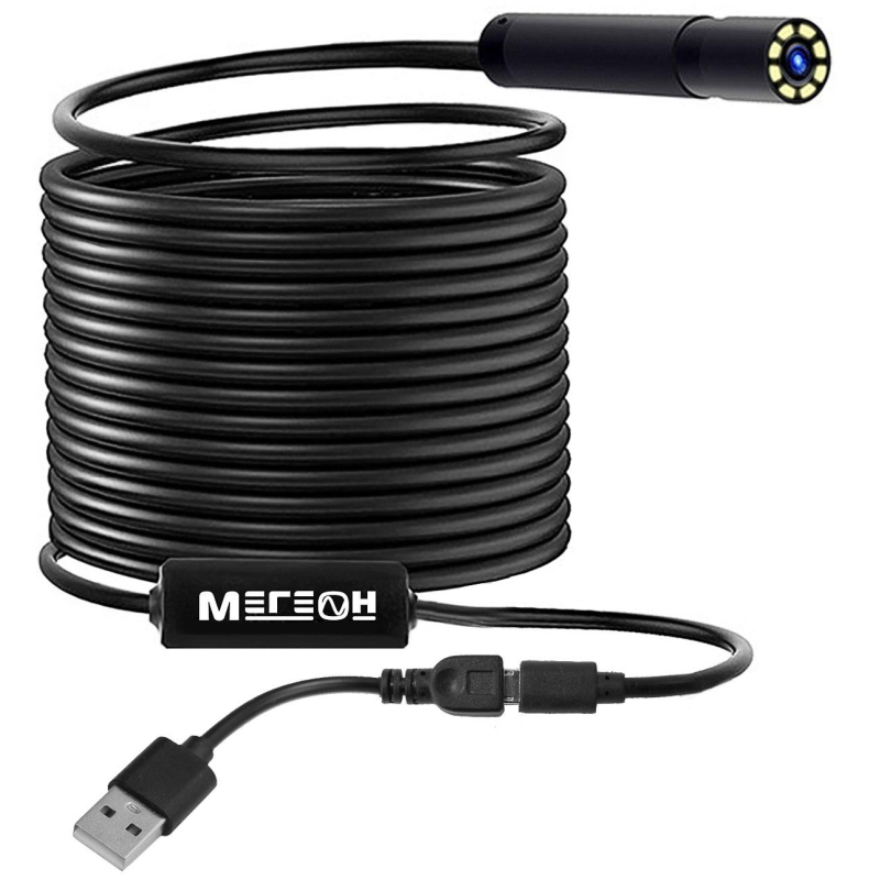 Видеоскоп эндоскоп USB 10м МЕГЕОН 33101 - фото 1