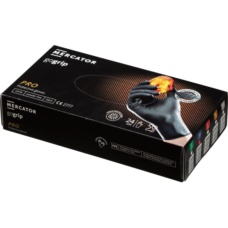 Перчатки одноразовые нитрил GOGRIP BLACK цв.черный (25 пар/уп) р.XXL,ПС - фото 5