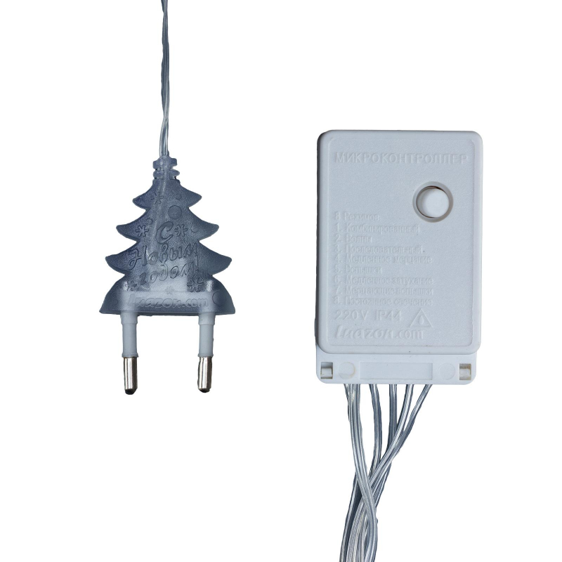 Гирлянда светодиодная Бахрома 1.8х0.5 м, IP20, 48 LED, бел, 8 реж 3556829 - фото 5