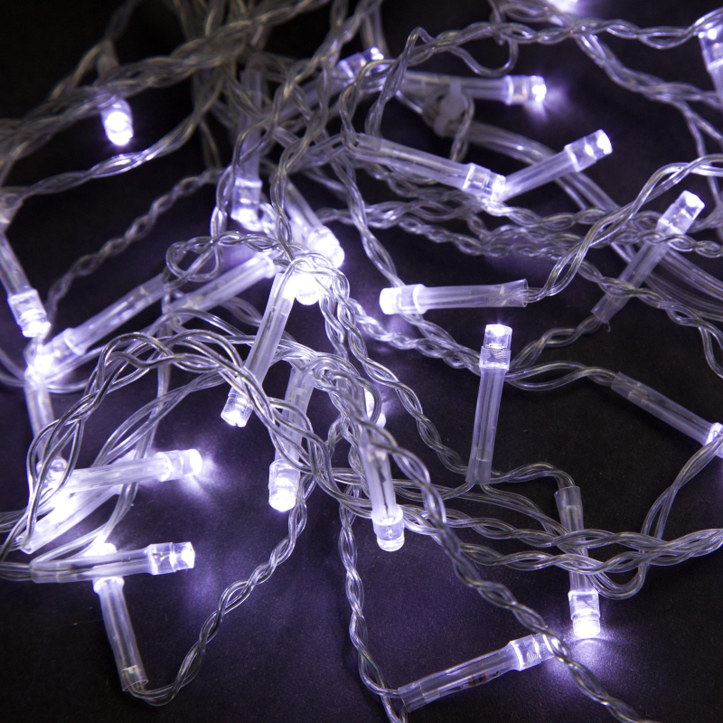 Гирлянда светодиодная Бахрома 3 х 0.5 м , IP20,80 LED, бел, 8 реж, 3556845 - фото 4