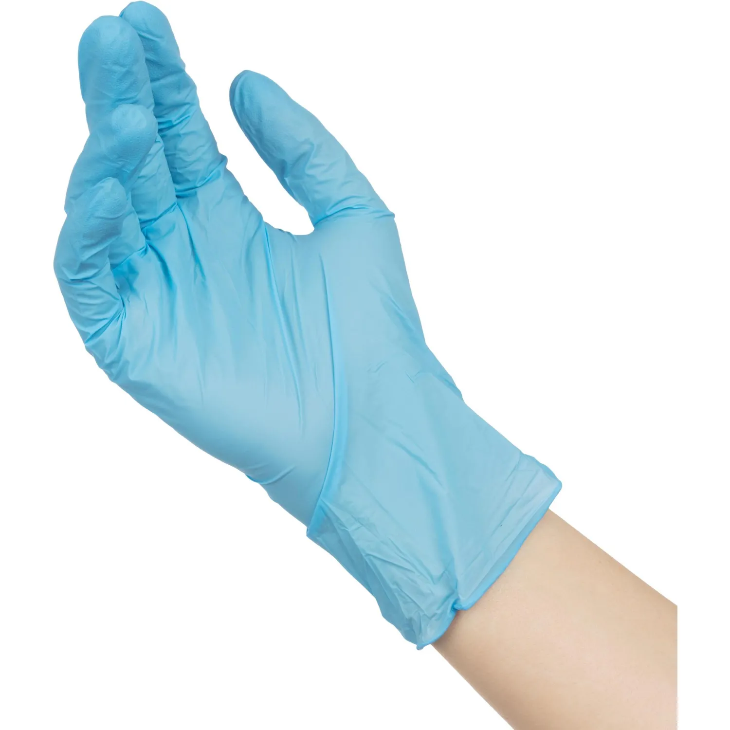 Перчатки нитрил., NITRILE OPTIMA, голубые, 3гр. (S), 50 пар/уп - фото 2