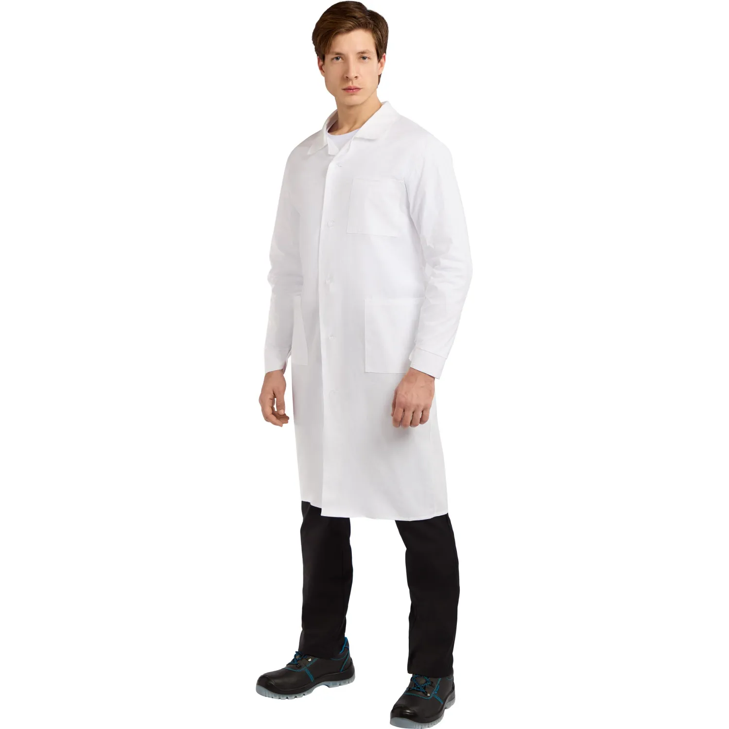 Халат мужской у02-ХЛ белый (р.44-46) 170-176 - фото 2