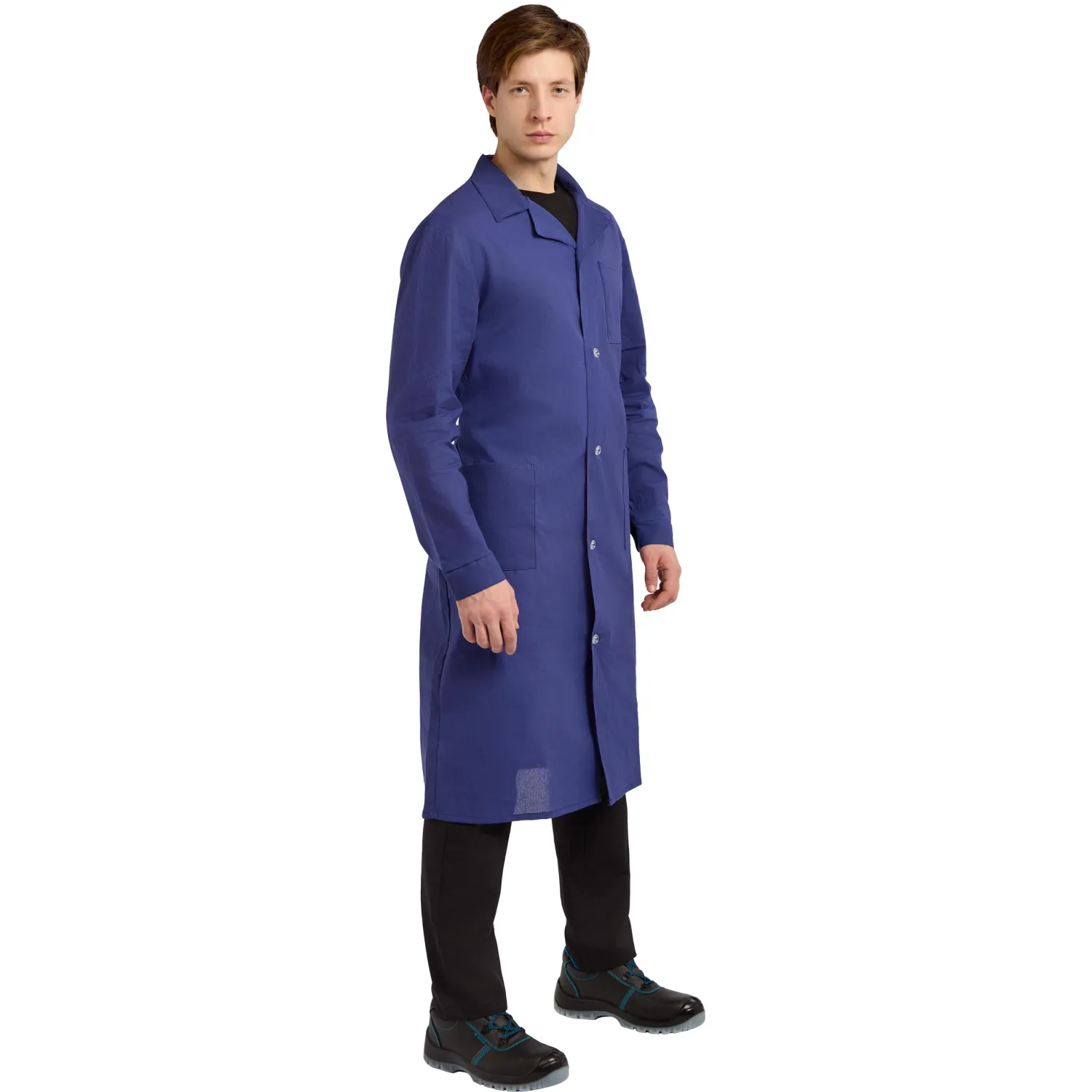 Халат мужской у02-ХЛ синий (р.44-46) 170-176 - фото 3