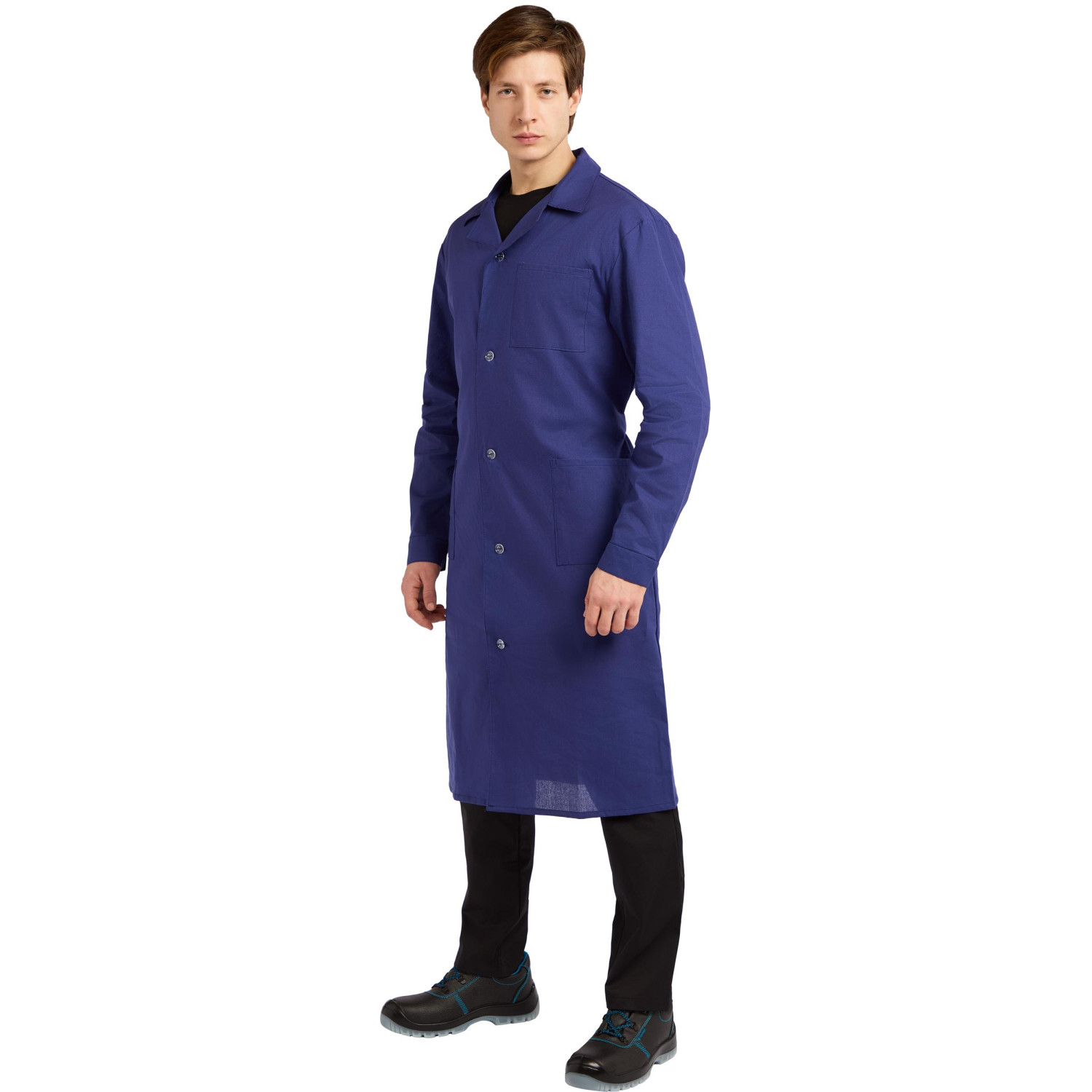 Халат мужской у02-ХЛ синий (р.52-54) 170-176 Халат мужской у02-ХЛ синий (р.52-54) 170-176 - фото 2