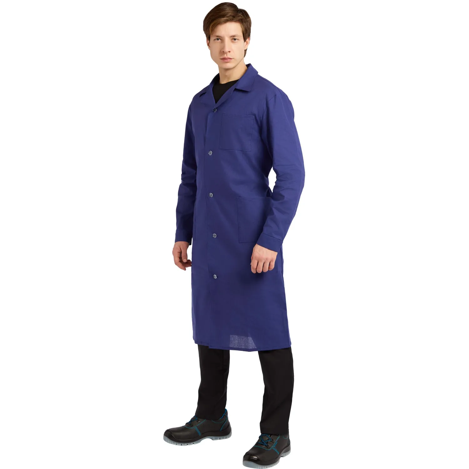 Халат мужской у02-ХЛ синий (р.56-58) 170-176 - фото 2